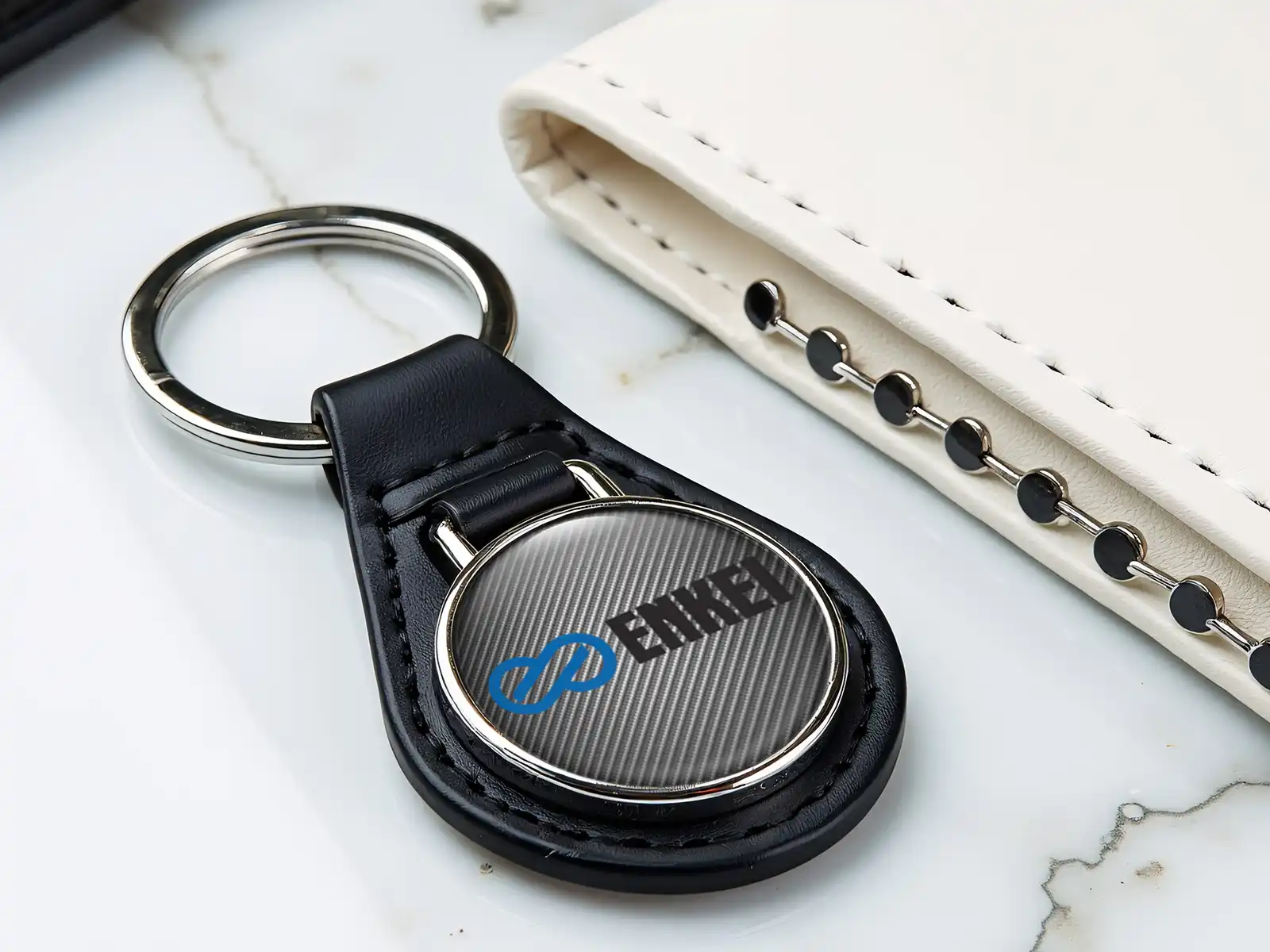 Enkei Leather Key Pouch Sturdy Premium Glossy Finish